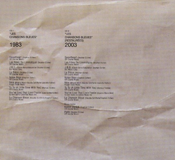 CDs: Stephan Eicher LES CHANSONS BLEUES  Noise Boys  Pop Rock 2CD – Gebraucht aus Kandergrund von Sososo 5