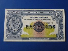5 Pfund 1948, P-M 23, Britische Armee, Unzirkuliert