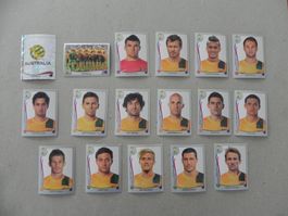 Panini Fussball WM Brasil 2014 Australien 17 Stück 165 - 183