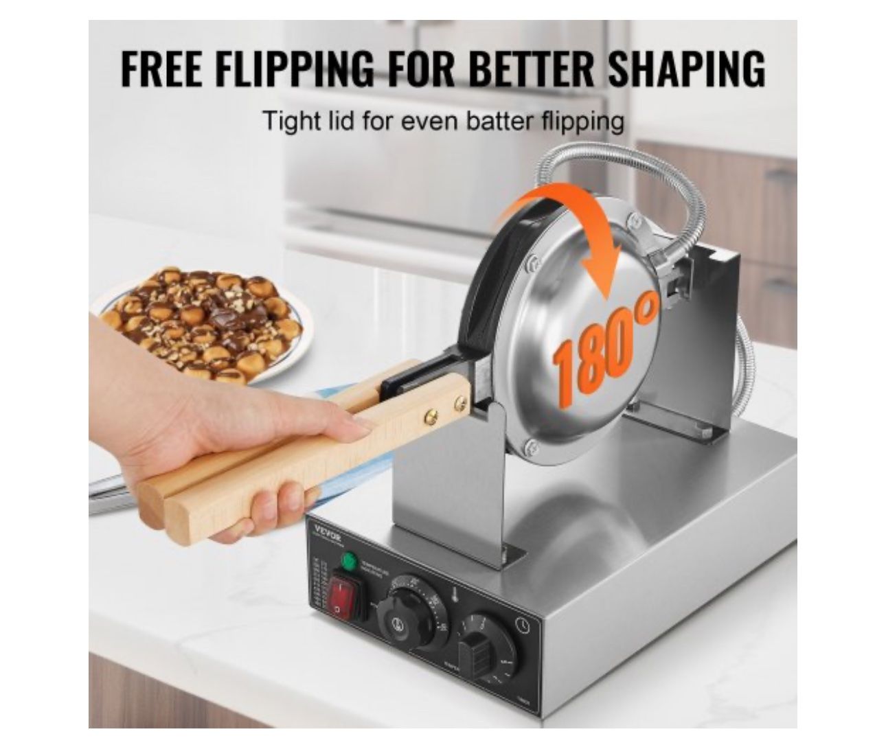 Küchengeräte: Bubble Waffle Maker Eierwaffel 1400W Waffeleisen 50-250°C – Neu und originalverpackt aus Amriswil von JaJa-Express 2