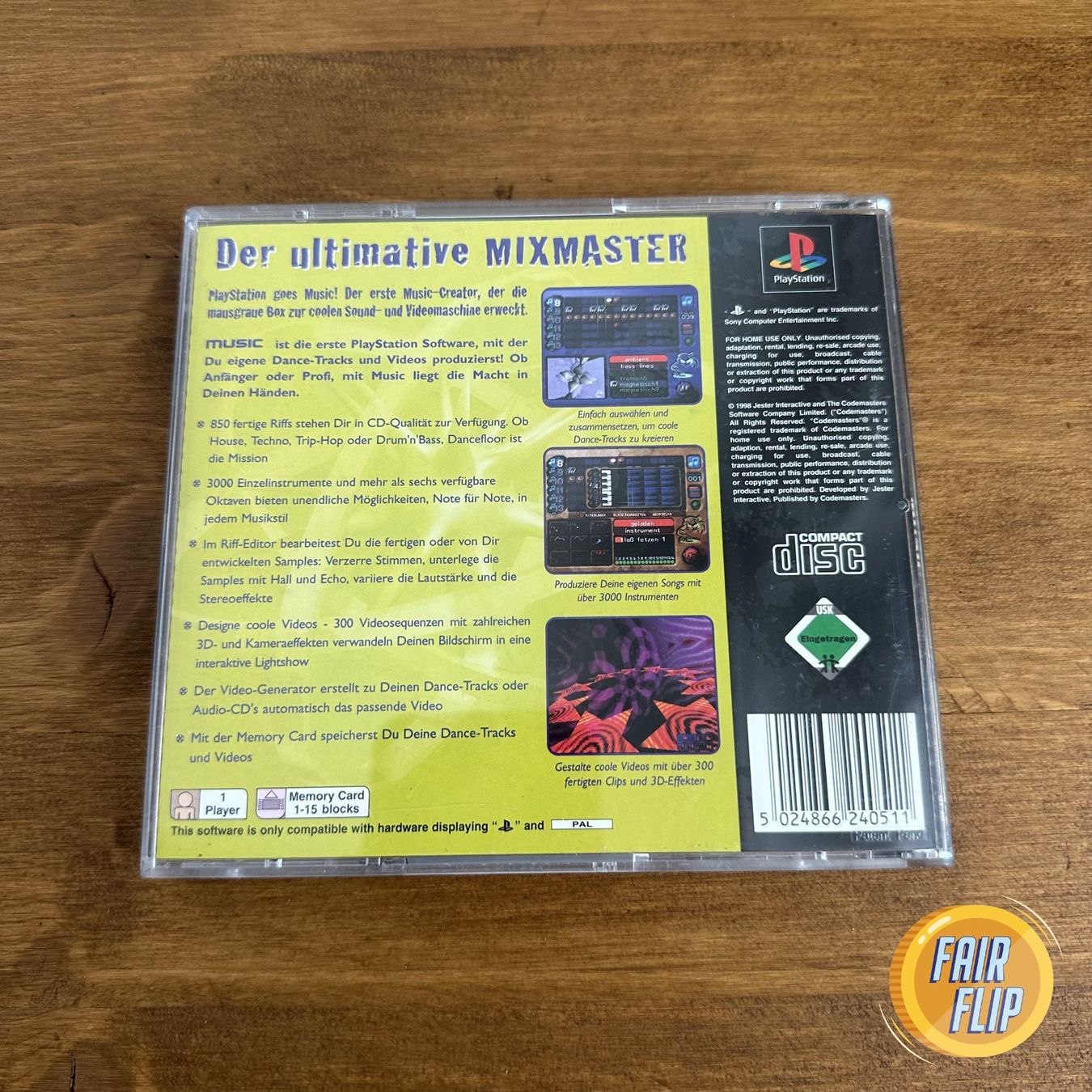 Jeux: Music PS1 Codemasters – D'occasion à Luzern par fairflip 2
