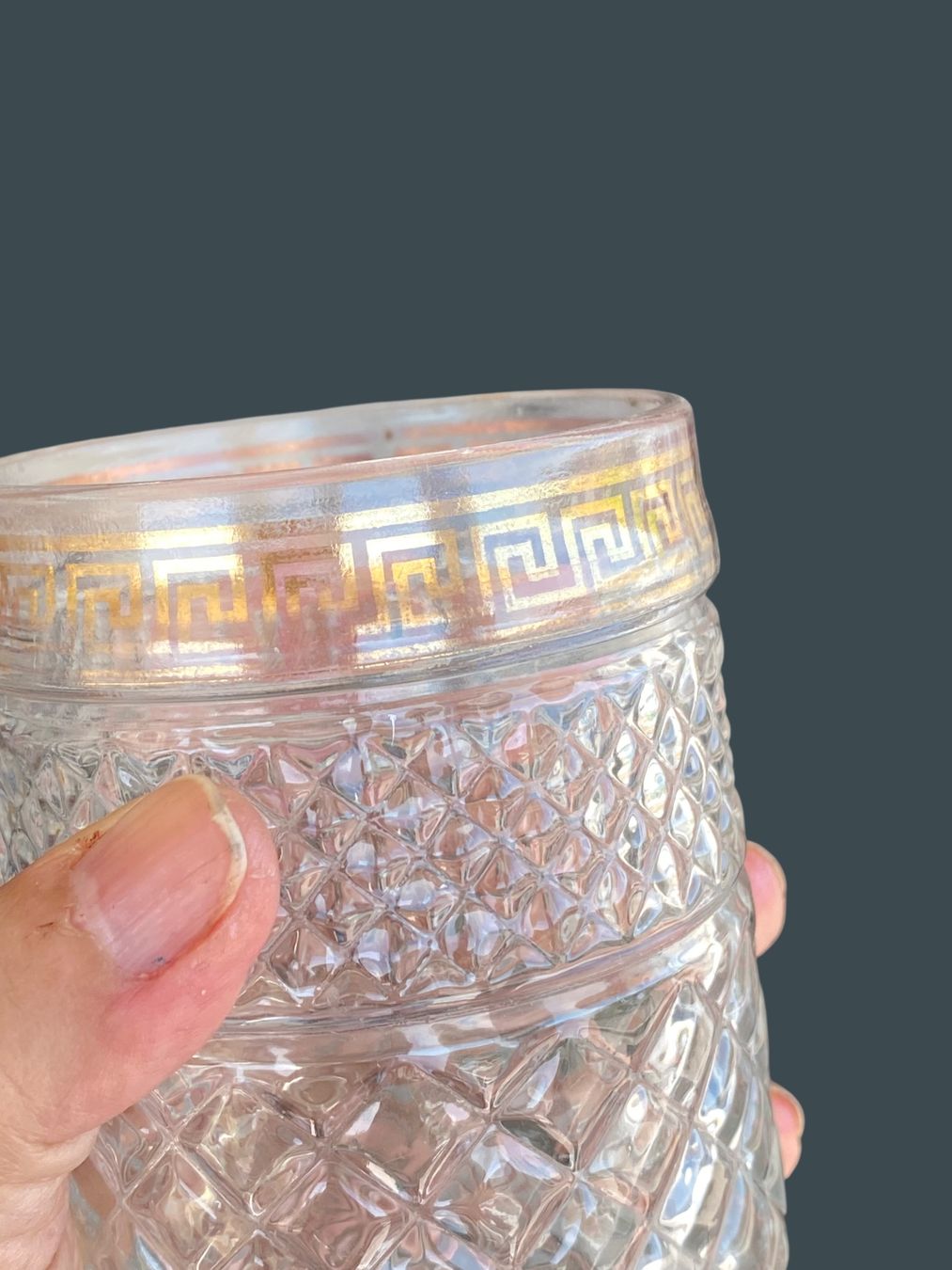 Portacandele: 3 Vintage Glas Windlichter – Usato da niederbipp venduto da Esbenz 8