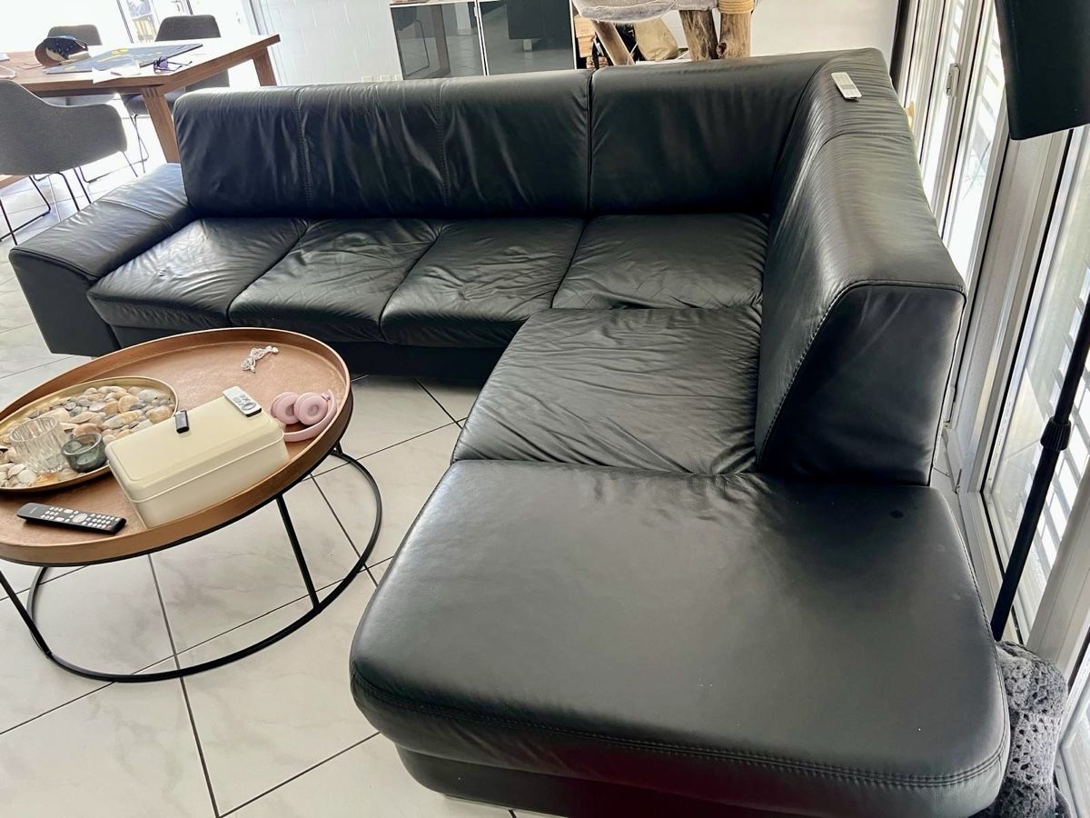Divani: Ledersofa, schwarz – Usato da Eschenbach LU venduto da cherryplum 1