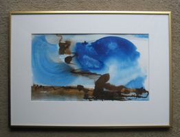 Bild "Bewegtes", original Aquarell, gerahmt