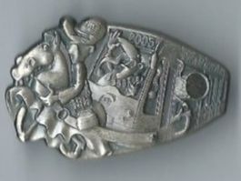 Fasnachtsplakette Basel, "Blaggedde" 2005 (Silber)