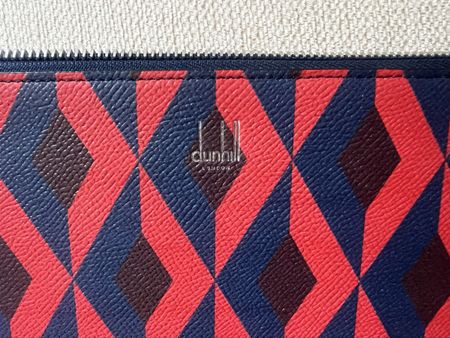 Dunhill London clutch bag - Red/Blue geometric print