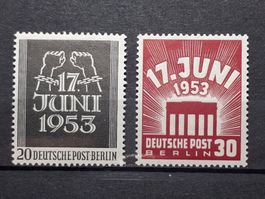 Berlin Volksaufstand Mi-Nr.110-111 Postfrisch tadellos 50 Fr