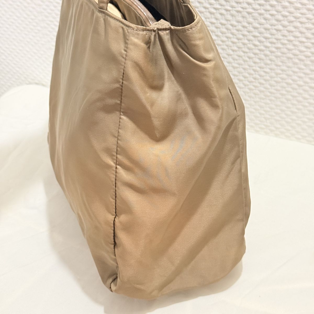 Prada Sacs: Prada Tessuto Tote Bag Beige Brown Nylon – D'occasion à Geneve par DarlingVintage 3