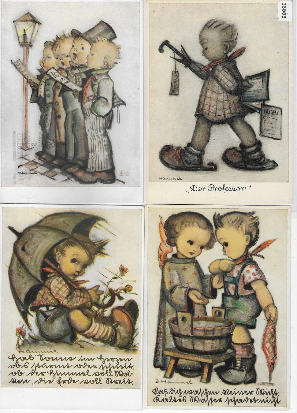 Cartoline postali: 4 AK B. Hummel – Usato da Ettingen venduto da Kartenplanet