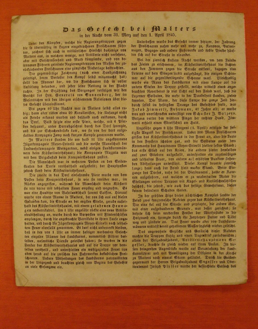 Xilografie: MALTERS, HOLZSCHNITT 1845 – Usato da Grüningen venduto da Kartensammler 8