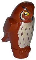 LEGO 92084pb01 Owl, Angular Features with Black Beak