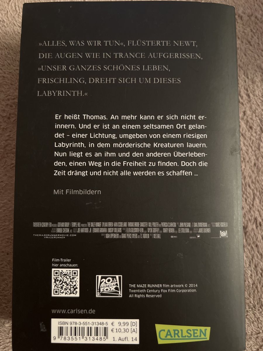 Livres: Triologie Maze Runner, James Dashner – D'occasion à Oberengstringen par Rogi9698 2