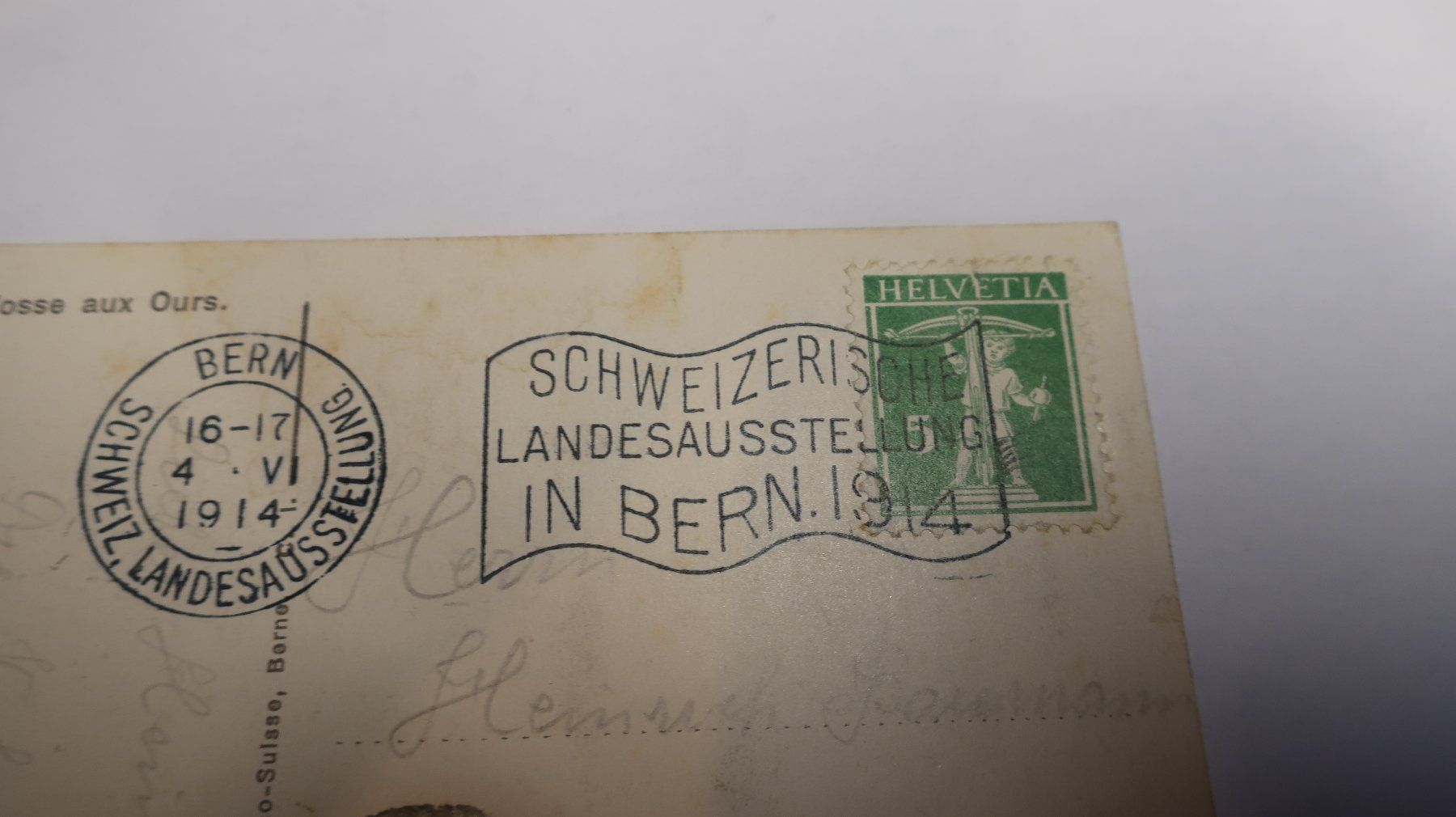 Cartoline postali: Bern Generalansicht mit Bärengraben  1914 – Usato da Cormoret venduto da Pascalll2001 4