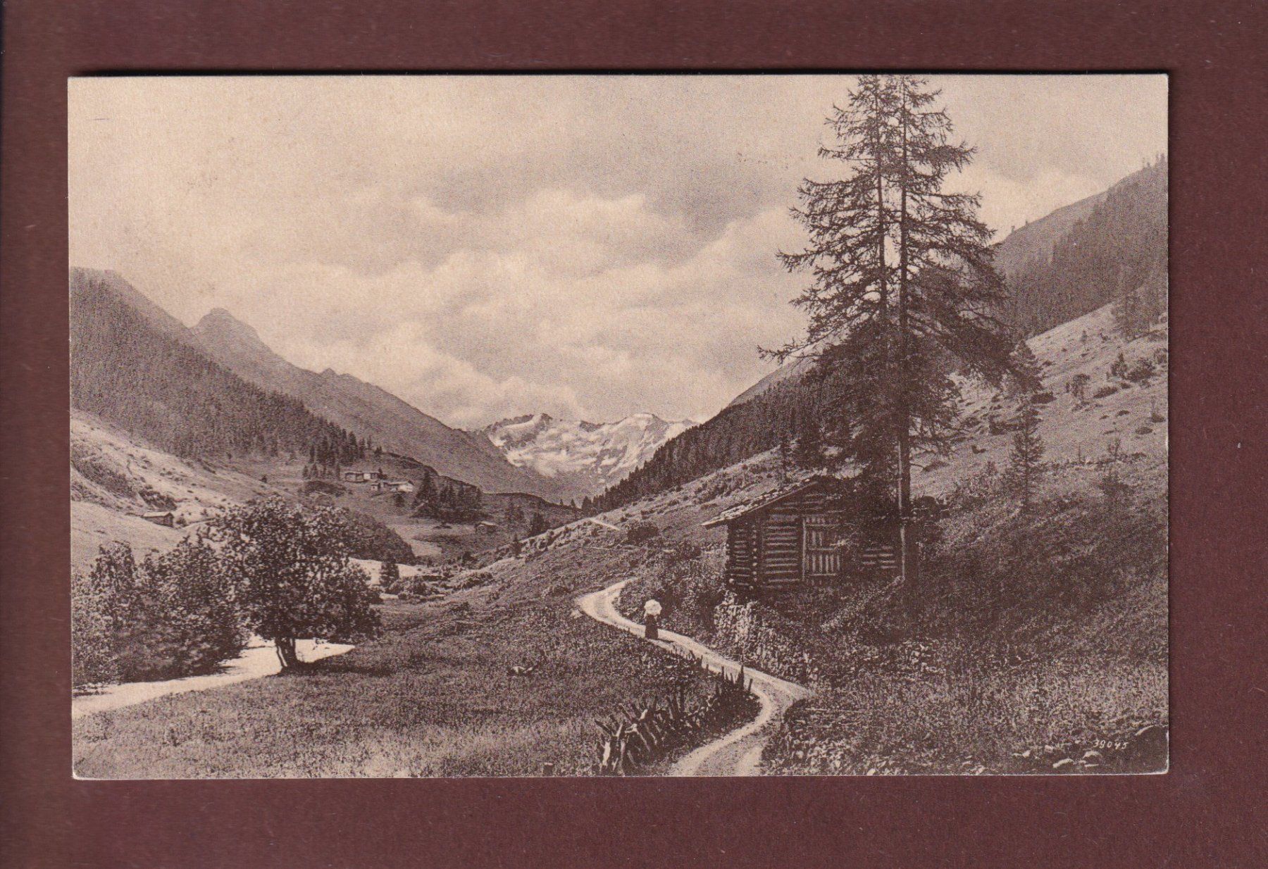 Cartoline postali: DAVOS - Dischmatal - 1918 – Usato da Pully venduto da nicecards