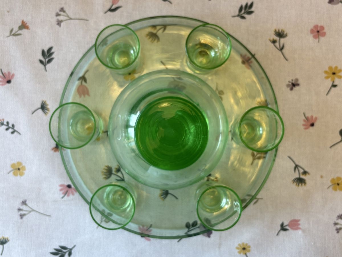 Bicchieri: Set per liquori (Schnaps set) ticinese – Usato da Lausanne venduto da ValeMerky 1