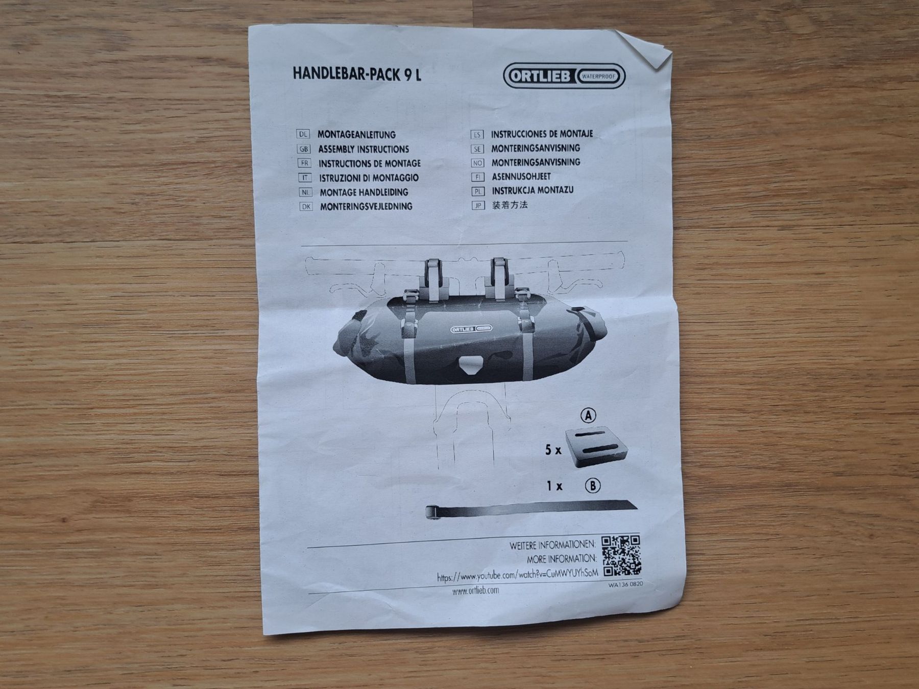 Ortlieb Borse: ORTLIEB Handlebar-Pack / Lenkertasche 9L – Usato da Grabs venduto da Ibeas 3