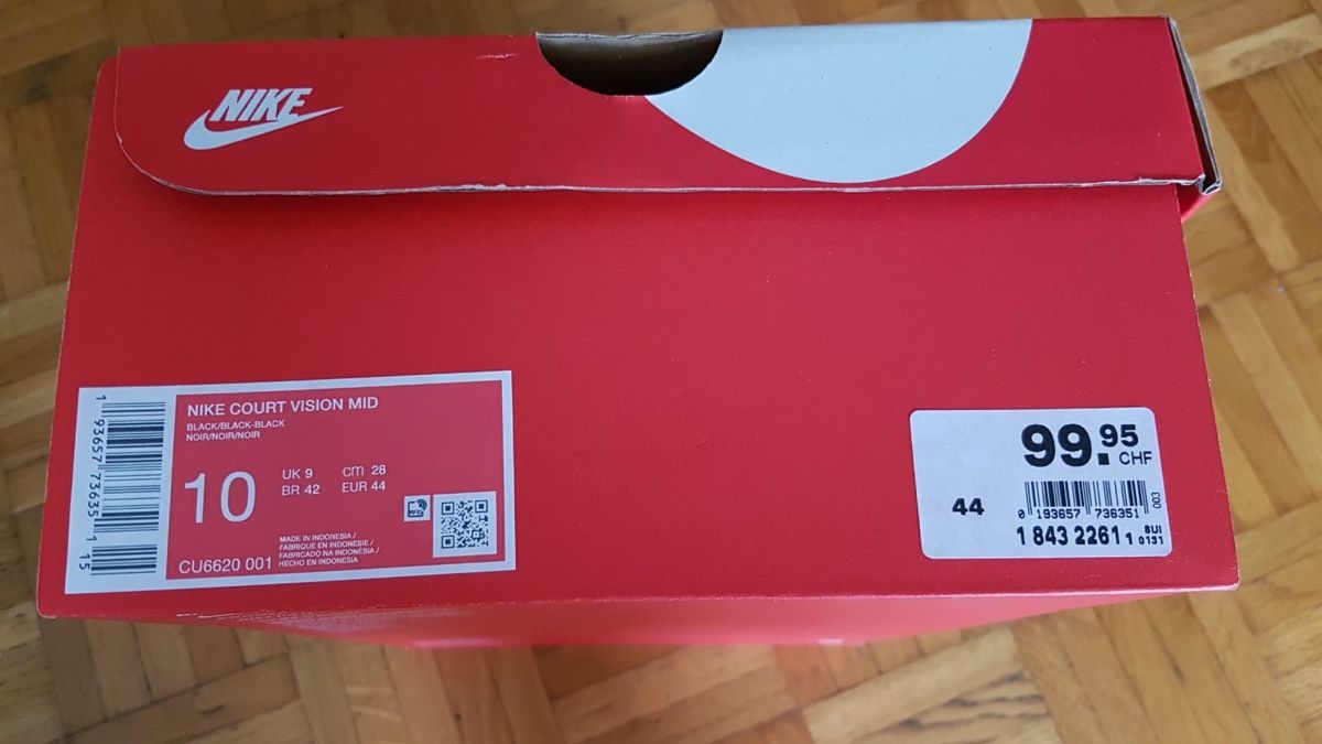 Nike Scarpe da uomo: Nike Court VISION MID,Leder,GR.44 – Nuovo e nell'imballaggio originale da Zürich venduto da 280_yc86 5