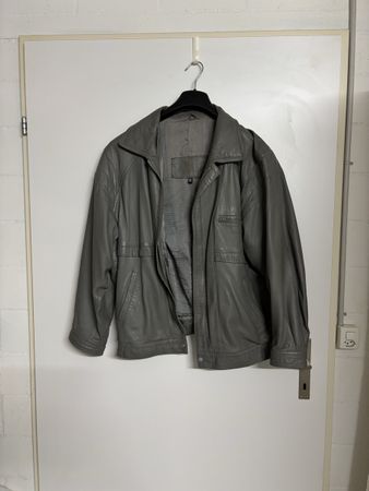Lederjacke grau Grösse 56 guter Zustand