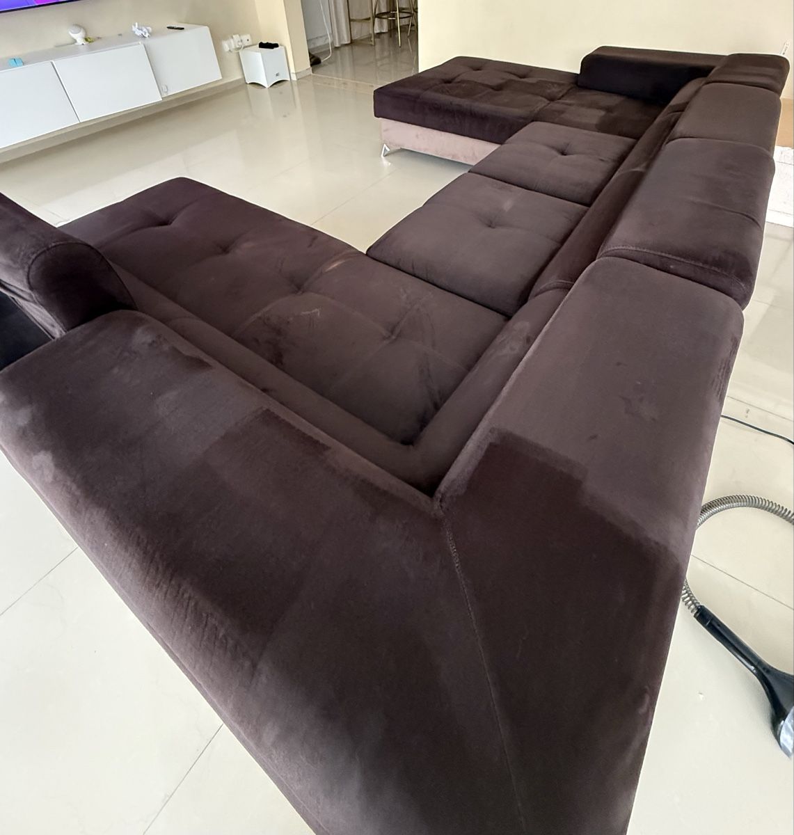Divani: Grosses Ecksofa mit Bettfunktion- braun, sehr bequem! – Usato da Reinach BL venduto da team8596 1