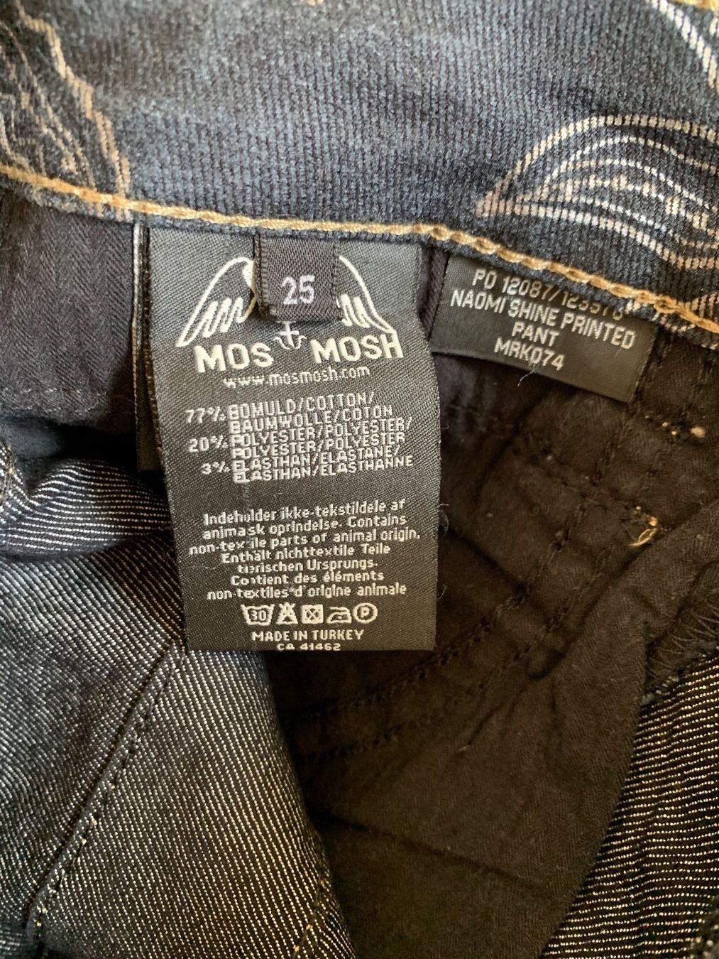 Mos mosh Jeans: Mosh Mosh mega Jeans, Gr. 25, schwarz mit Muster, NEU – Usato da Meiringen venduto da Sheyene 3