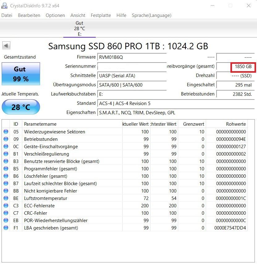 Samsung Dischi rigidi: V-NAND SSD 850 PRO 2.5" SATA III 1TB – Usato da Egnach venduto da planus 2