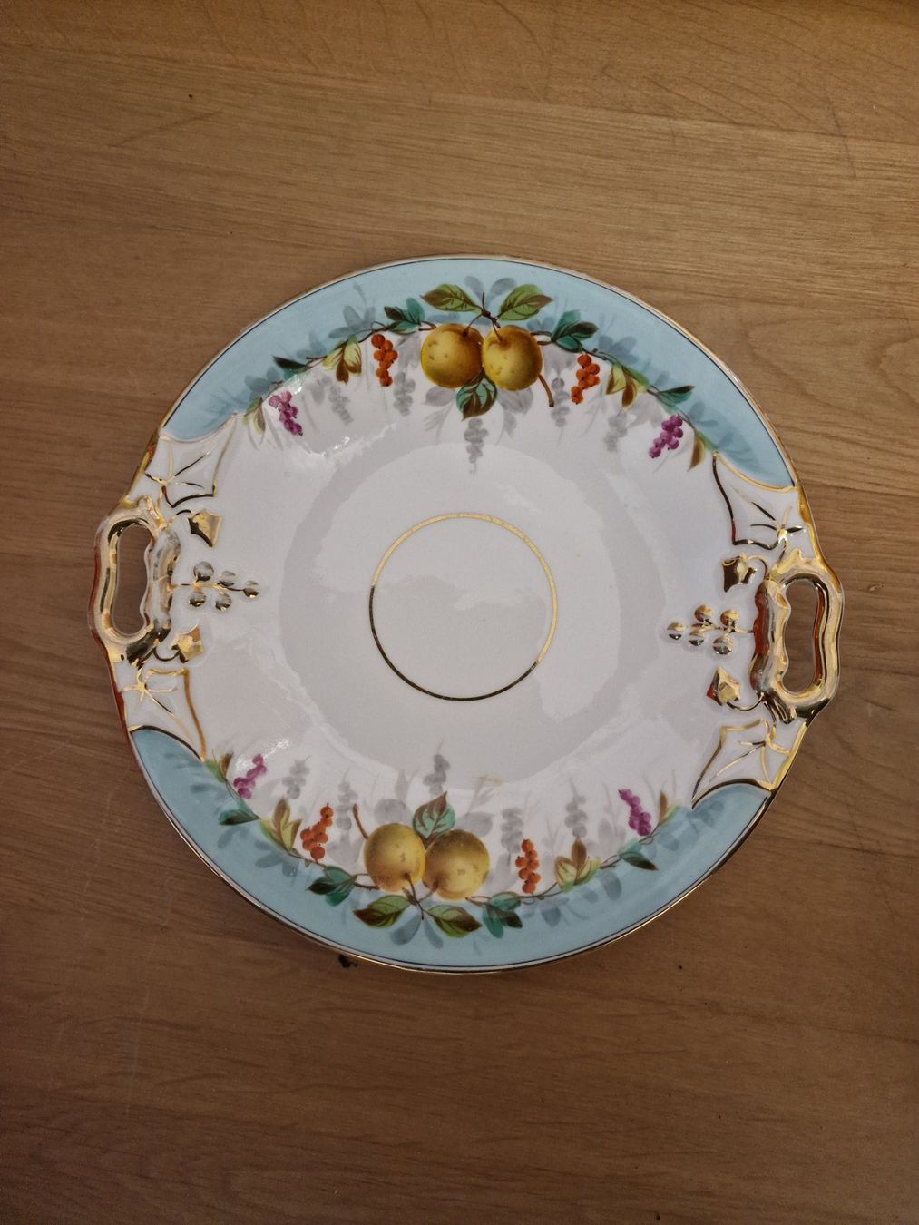 Piatti di portata: Vintage Servierplatte mit Fruchtdekor, Durchmesser ca. 26cm – Usato da Zürich venduto da Allerlei_Shop 2