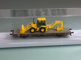 DB Kls mit Baggerlader Gleisbau * Kls avec tractopelle JCB