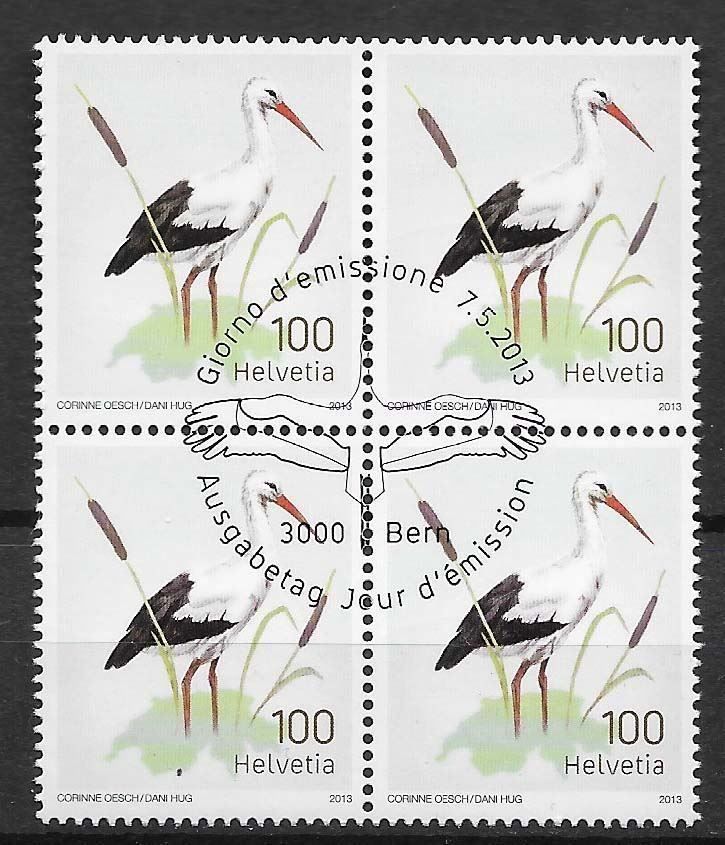 Tutti i francobolli: B1466 - Cigogne blanche B4 1eer jour – Usato da Trélex venduto da Phil_Albert