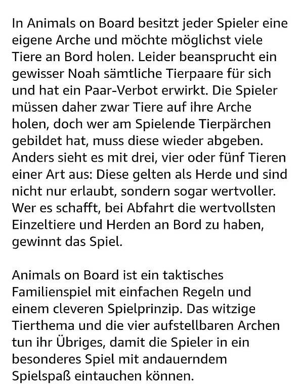 Giochi: Spiel Animals on board – Usato da Strengelbach venduto da Irisamis 2
