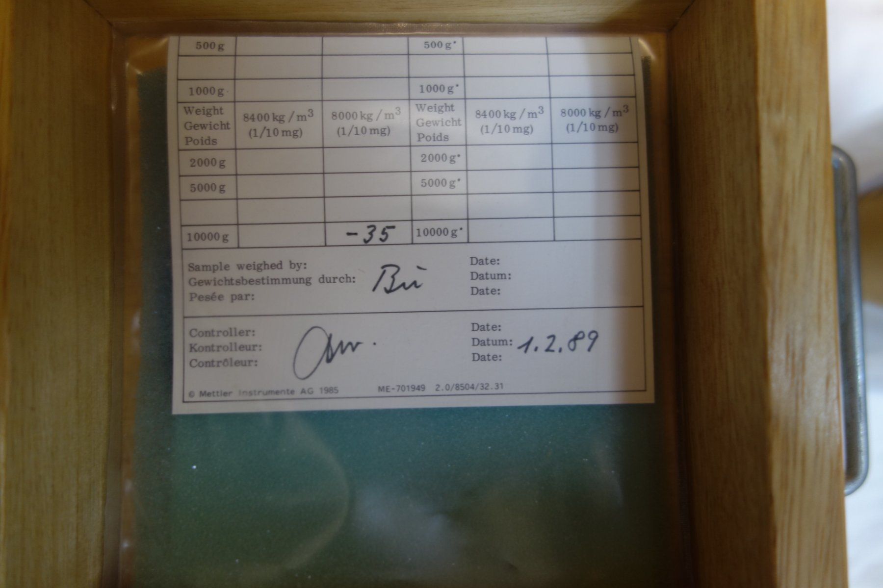 Mettler Toledo Accessori da laboratorio: Kalibriergewicht 10Kg. E2 – Usato da Stein AG venduto da 8wow7 3