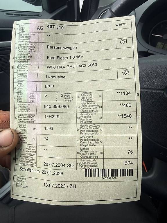 Autos: Ford Fiesta 1.6  16V – Gebraucht aus Birr von vla_bps8 2