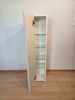 Badschränke weiss mit Glasböden