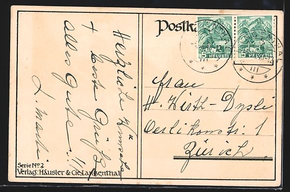 Cartes postales: Langenthal, Farbstrasse mit Bäumen – D'occasion à Berlin par bartko-reher 1