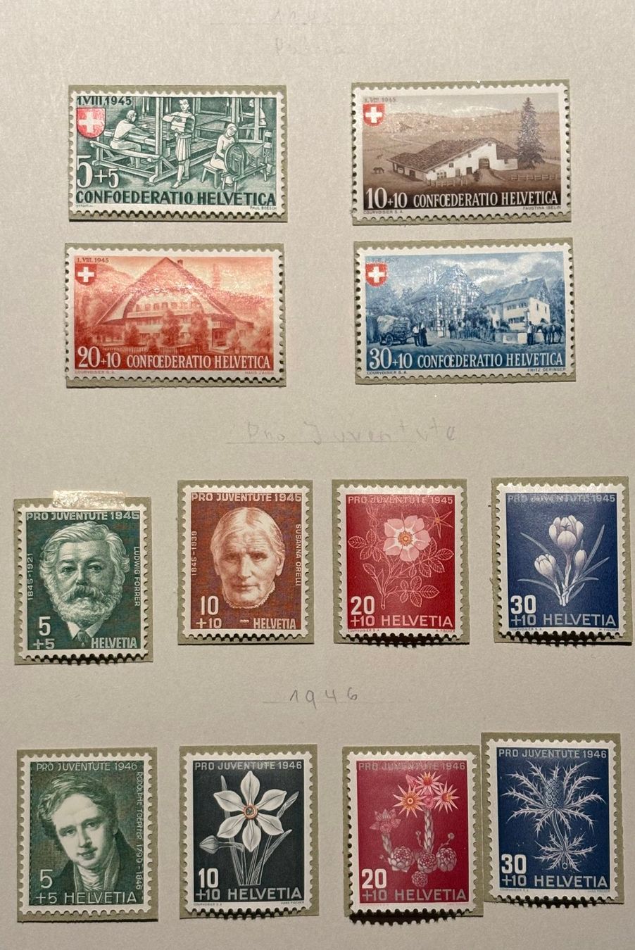 Alle Briefmarken: SCHWEIZER BRIEFMARKEN 1945/46 – Gebraucht aus Ostermundigen von Wyatt-Earp