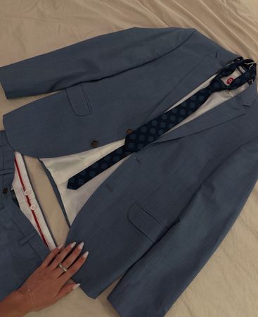 CG Slim-Fit-Anzug in Blau inkl. Hose & Krawatte - Gr.46