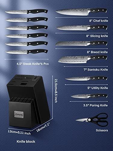 Messer: D.Perlla Messerblock Set Profi Küchenmesserset Schwarz – Neu und originalverpackt aus Hundwil von Stallone6 3
