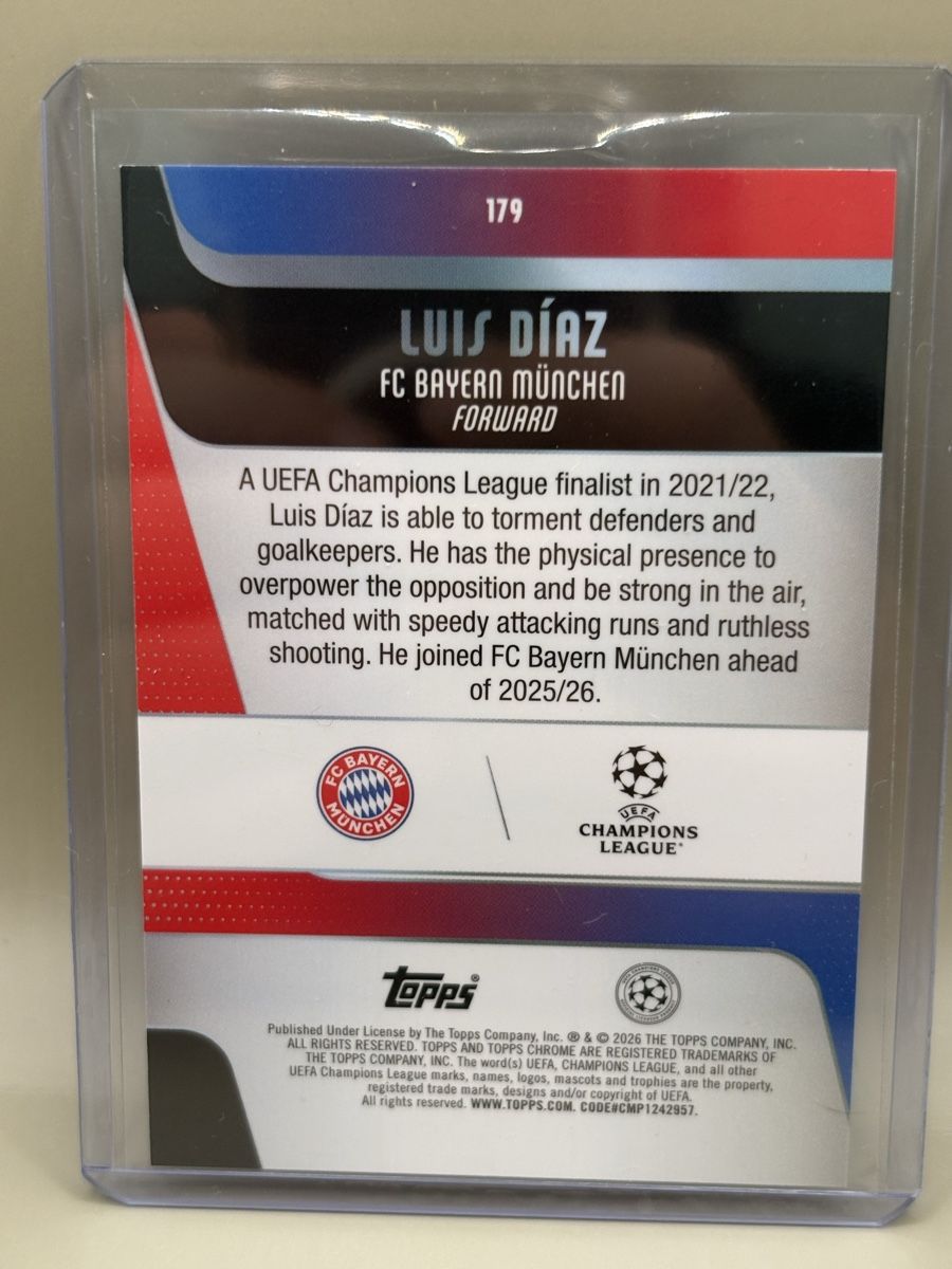 Topps Sammelbilder & Trading cards: Topps Chrome UCC - Luis Diaz - Wave Refractor – Neu (gemäss Beschreibung) aus Oberbuchsiten von Bananefrappe93 1