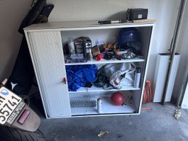 Büroschrank mit Rollladen weiss gebrauchter Zustand
