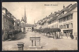 Münster /Luzern, Strassenpartie mit Res