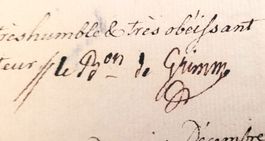 Autograph von Friedrich M.  Grimm (1723-1807)