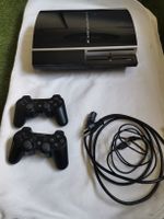 Playstation 3 PS3 schwarz, 2 Controller mit Zubehör