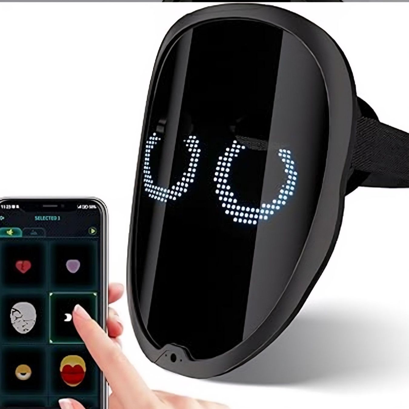 Masken: LED Maske programmierbar per App schwarz neuwertig – Gebraucht aus Meggen von Rasprodaja 1