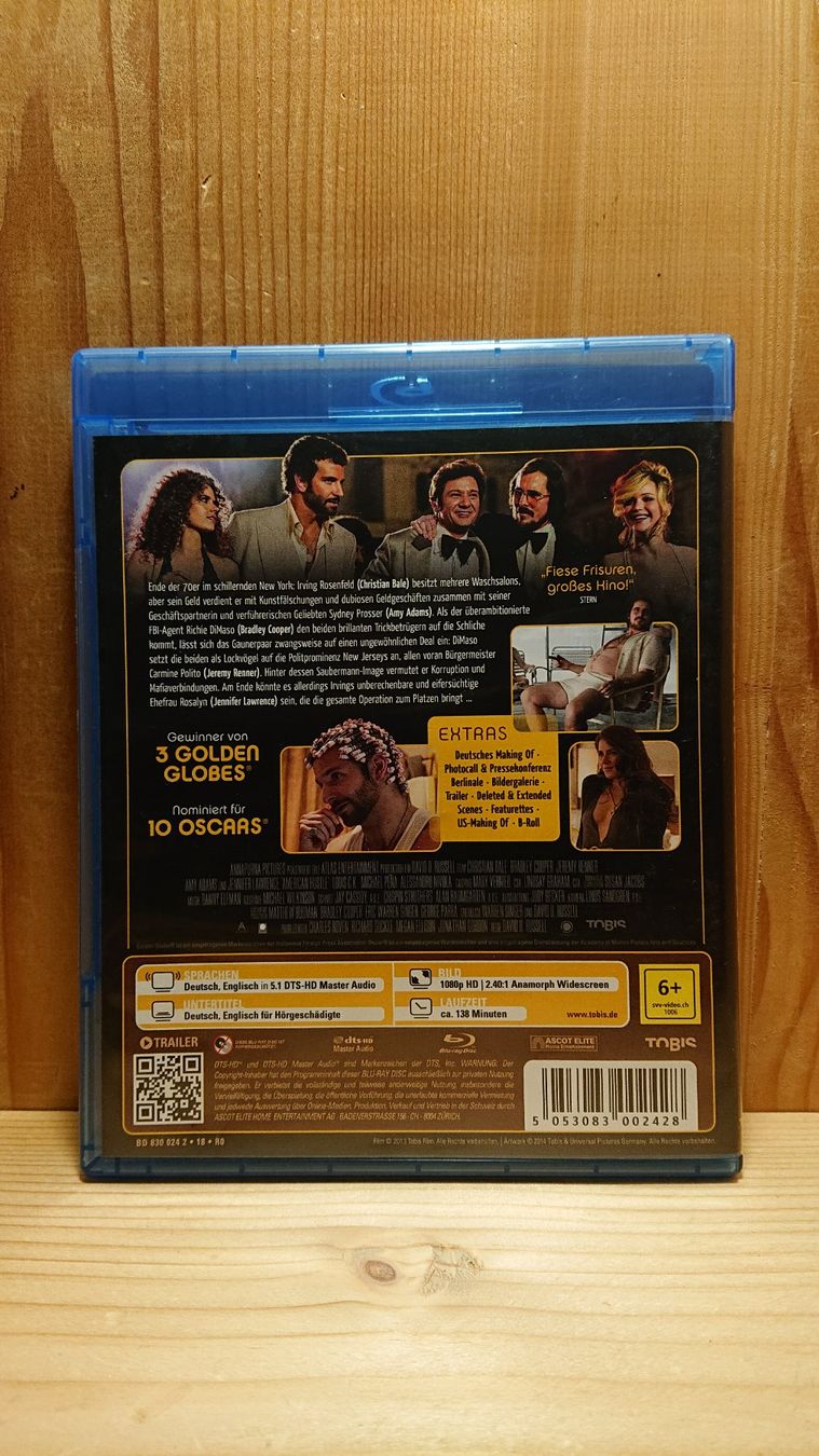 Tutti i DVDs: AMERICAN HUSTLE Blu-Ray mit Christian Bale – Usato da Wilderswil venduto da Exebub 1
