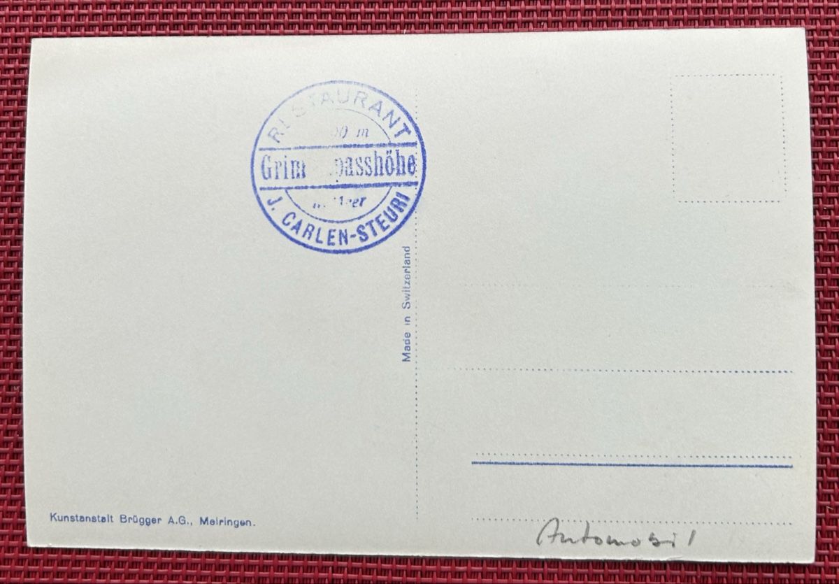 Cartoline postali: Fotokarte Grimsel alte Oldtimer  – Usato da Horw venduto da Tellbub 1