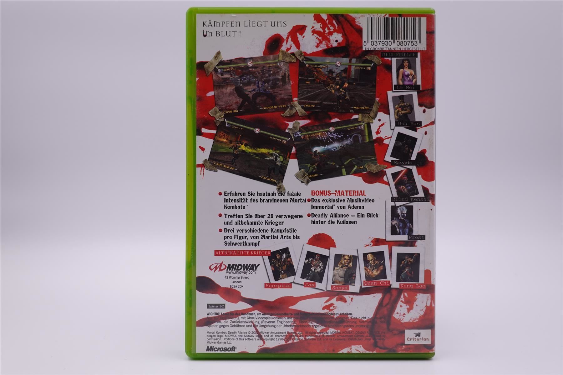 Microsoft Spiele: Mortal Kombat Deadly Alliance (XBOX) – Gebraucht aus Herisau von ZelliZone 1