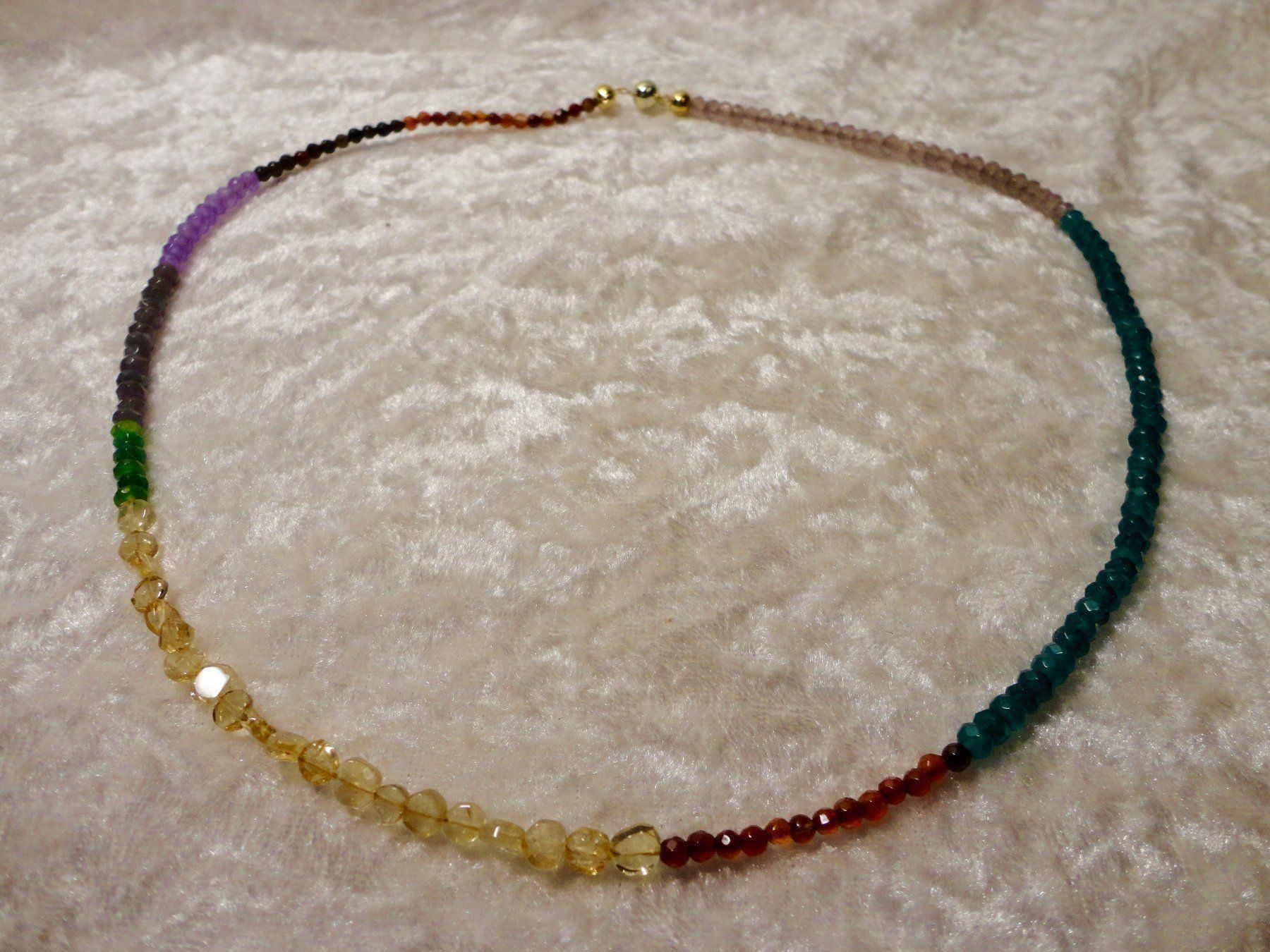 Catenine: Halskette - facettier verschiedene Steine – Nuovo (secondo la descrizione) da Biberist venduto da tl-schmuck 2