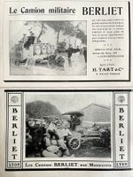 Berliet Truck - 2 alte Werbungen / Anciennes publicités 1906