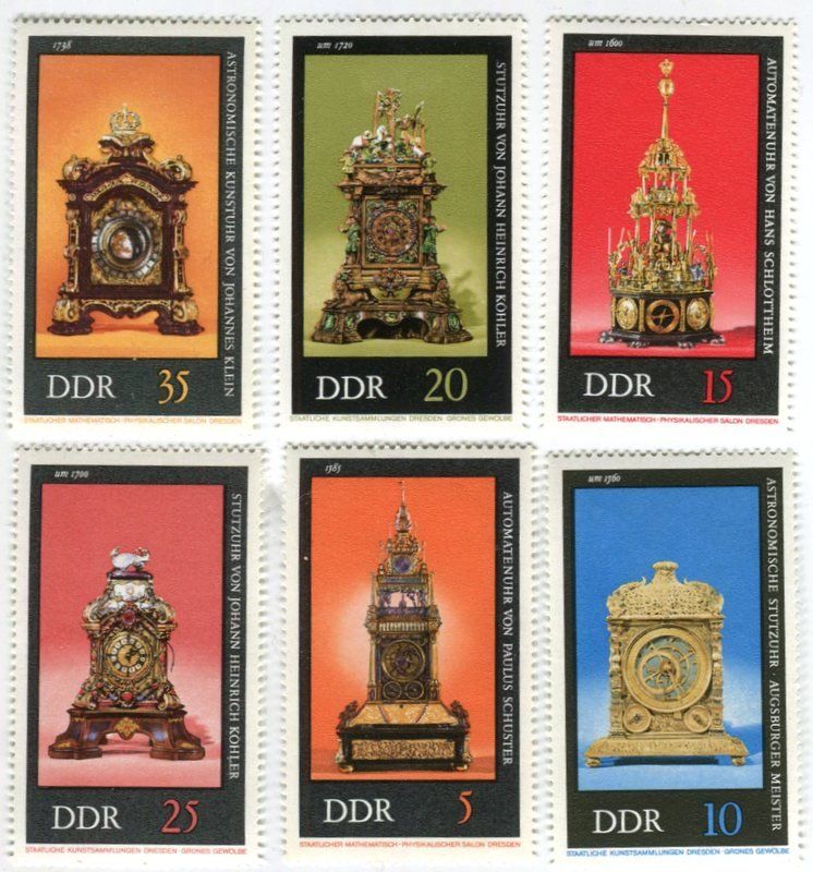 Tous les timbres: Briefmarken "Kaminuhren". DDR – Neuf avec emballage d'origine à Basel par Butsch5