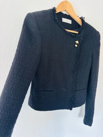 MNG Bouclé-Jacke schwarz