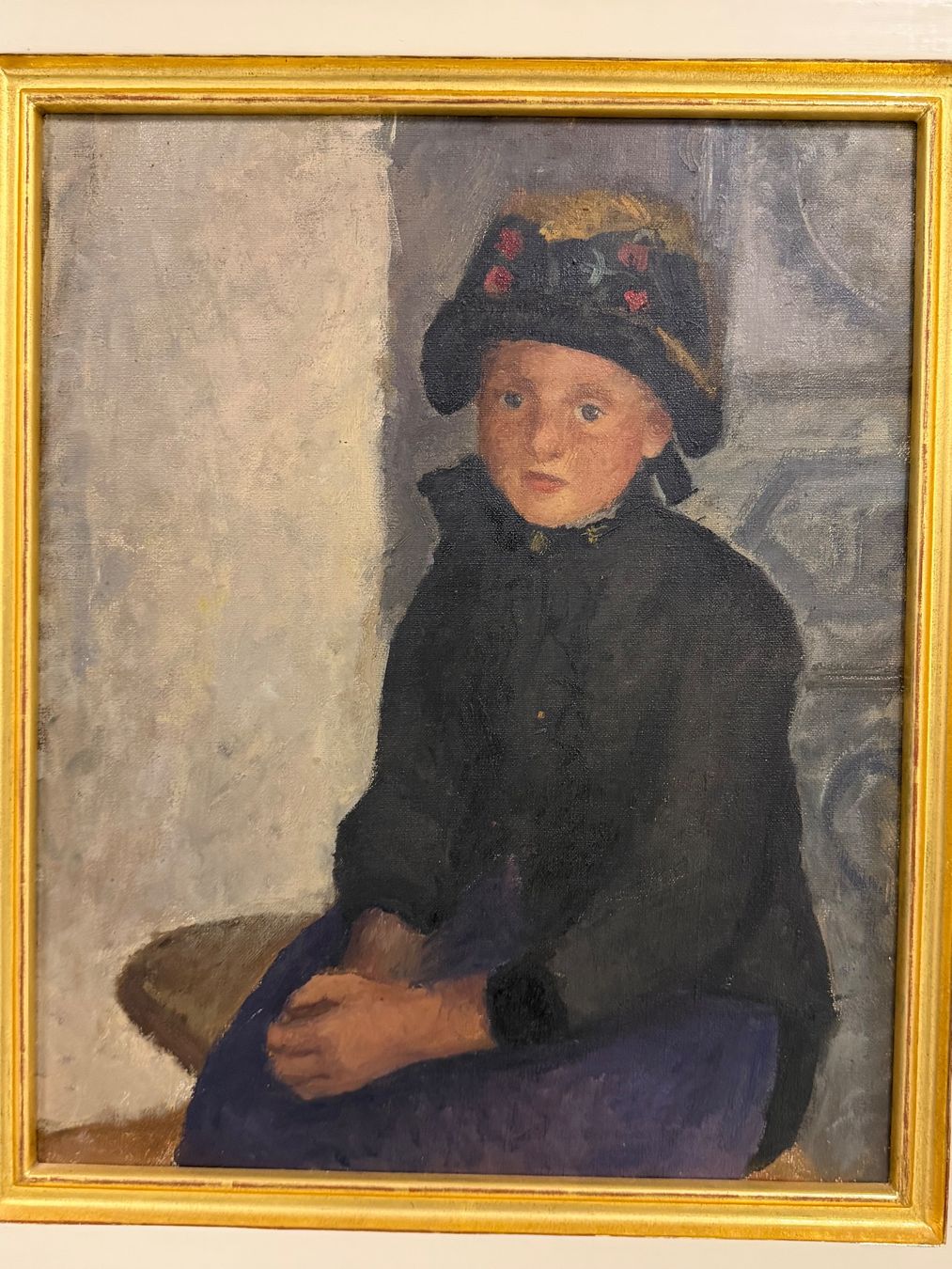 Gemälde: Gemälde "Mädchen mit Hut" Öl auf Leinwand – Gebraucht aus Basel von PAUL_ART 1